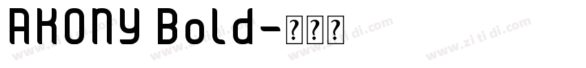 AKONY Bold字体转换